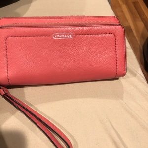Coach double zip wallet